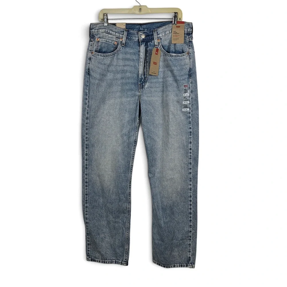 Levi's Jeans Men 32x32 565 Loose Straight Light Wash Denim NEW Classic 90s Style